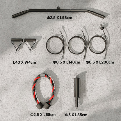 Weight Pulley System, Cable Pulley System for Home Gym, Cable Machine LAT Pull Down Attachment for Biceps Curl, Tricep