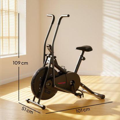 Exercise Bike with Adjustable Seat, LCD Display for Home Gym