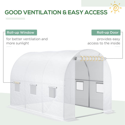 3 x 2 x 2m Polytunnel Greenhouse Replacement Cover ONLY Winter Garden Plant PE Cover for Tunnel Walk-in Greenhouse with Roll