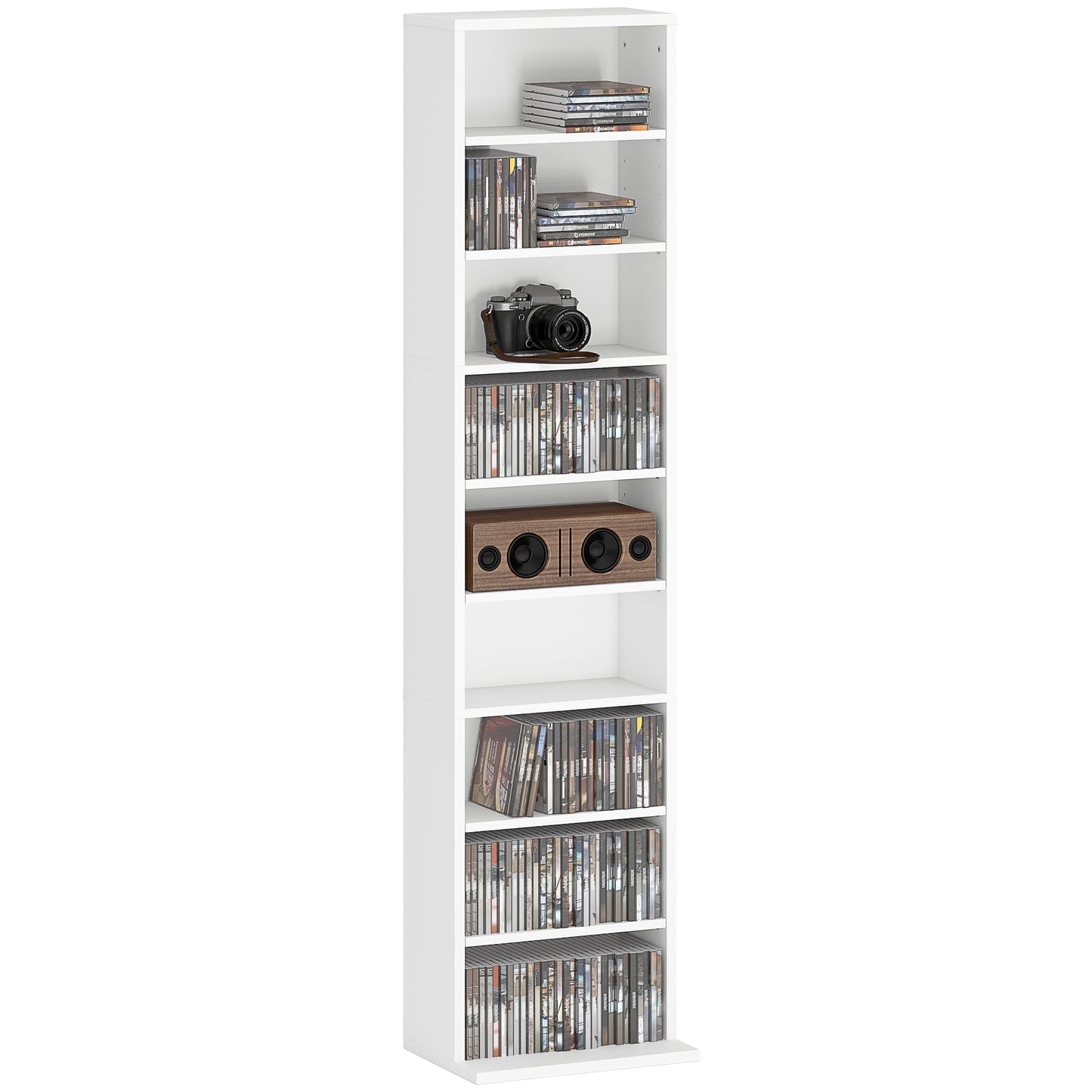 260 Narrow CD Storage Unit - White