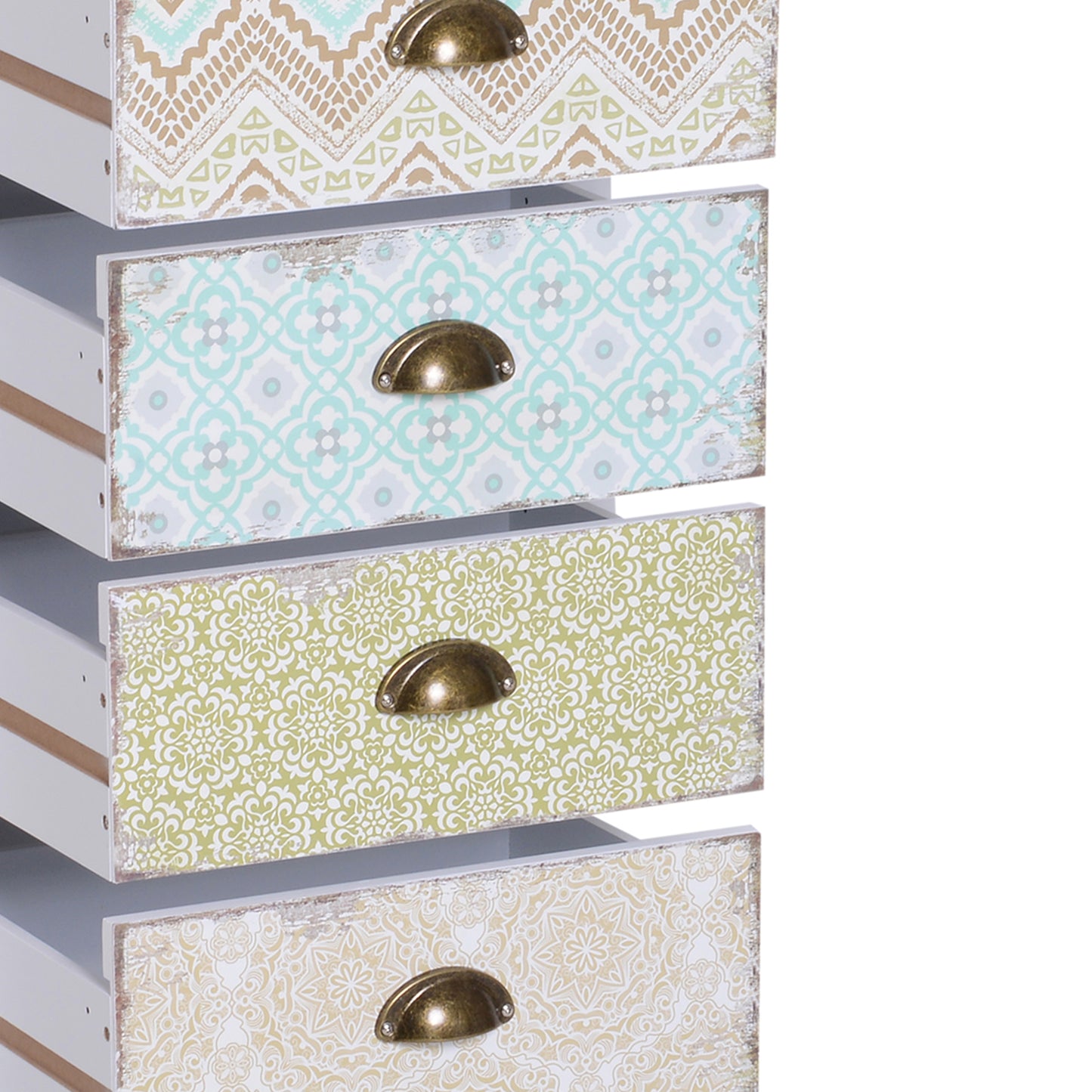 Chest of 5 Drawers Bedside Cabinet Side Storage Chest Entryway Living Room Bedroom Furniture Organizer Unit