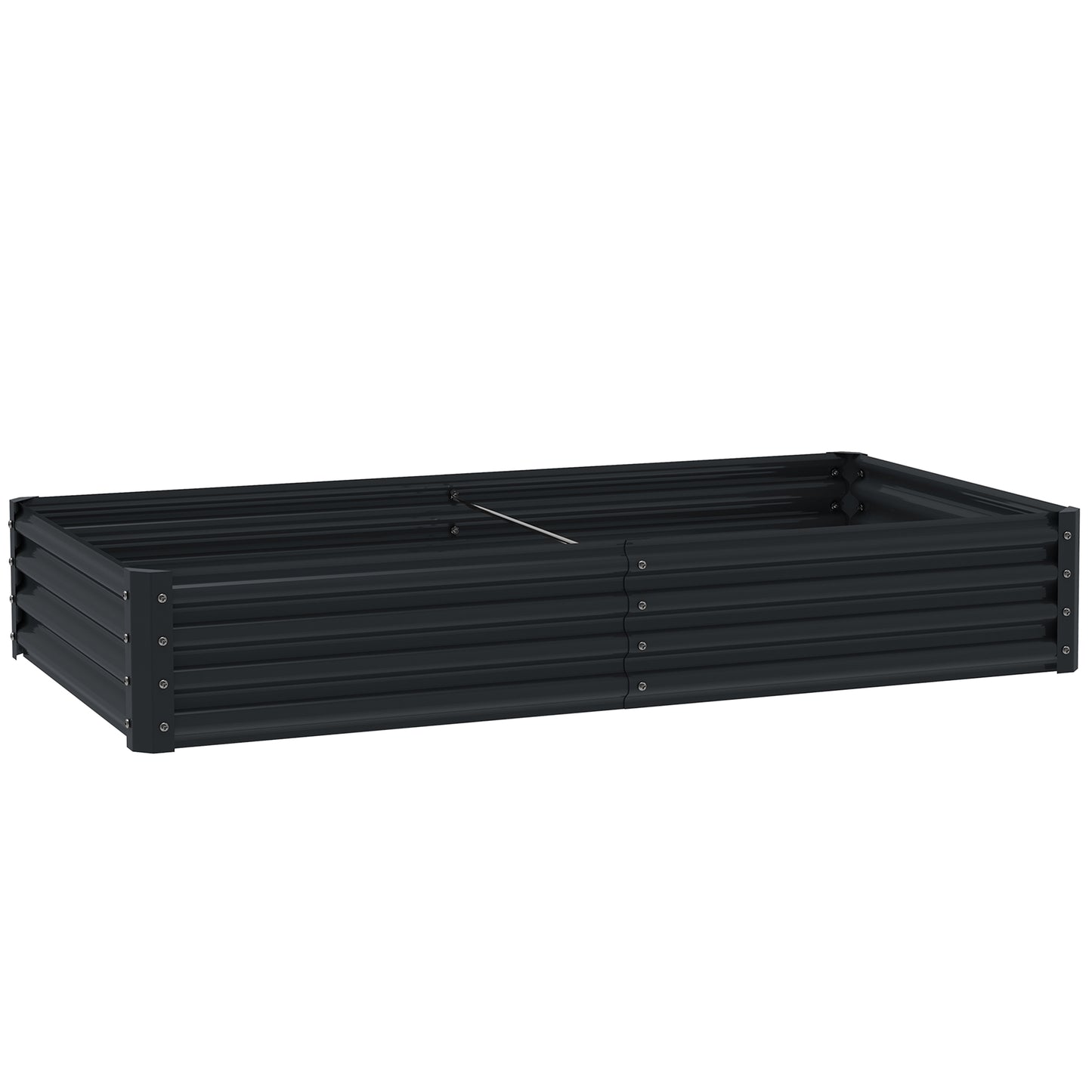 180 x 90cm Galvanised Steel Open Planter - 84H-211V00CG