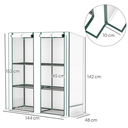 Three-Tier Mini Greenhouse - White