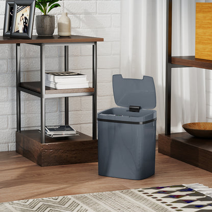 15L Sensor Bin, Automatic Touchless Kitchen Bin, Easy Clean, Battery Operated for Home Office, Bedroom, Bathroom, Grey
