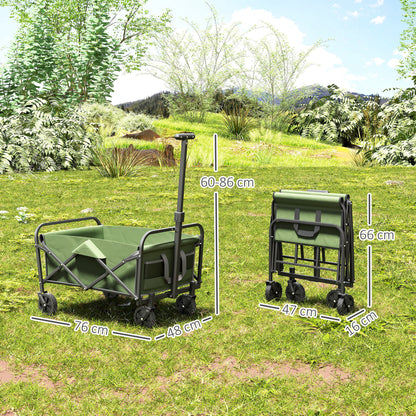 93L Festival Trolley on Wheels, Garden Folding Trolley Cart
