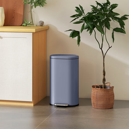 30 L Modern Curved Kitchen Bin - Grey