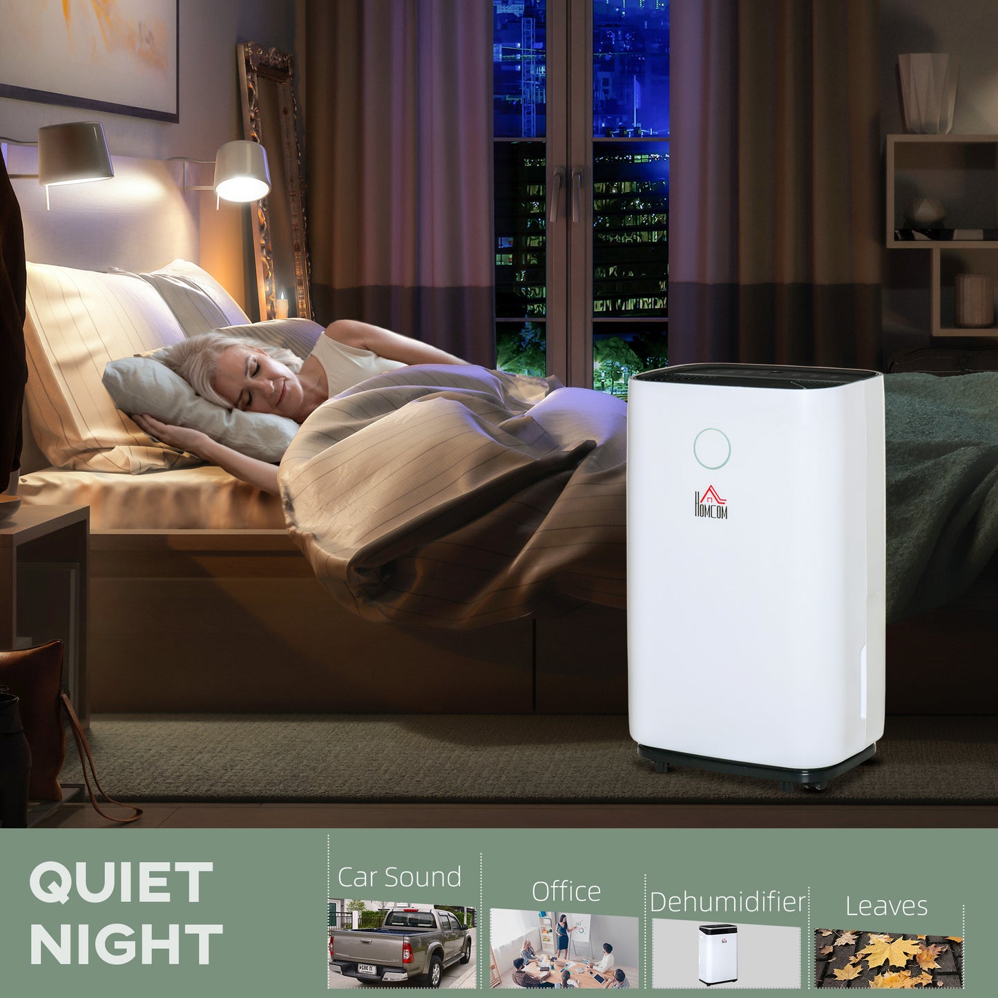 16L/Day Portable Dehumidifier for Home, with LED Screen, Sleep Mode, 24H Timer