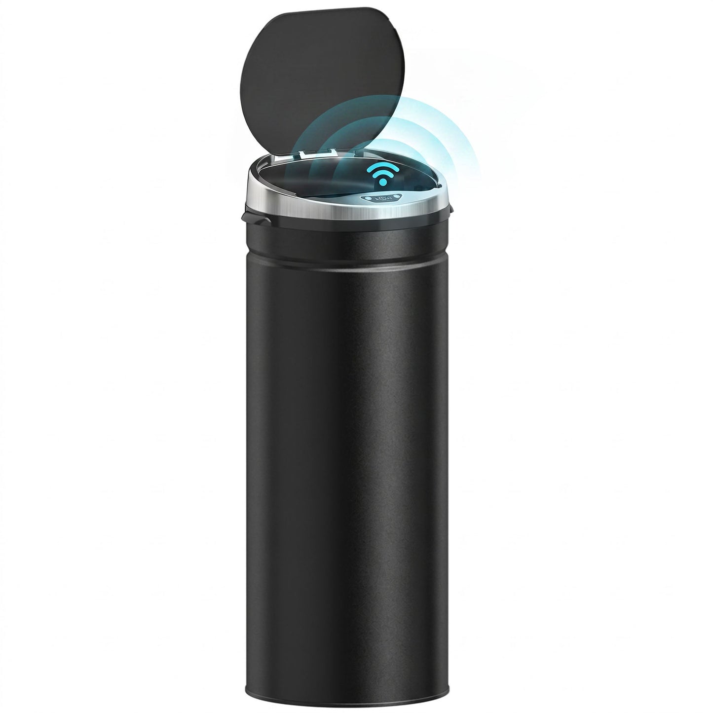 50L Round Sensor Bin with Quiet Soft-Close Lid, Hands-Free Motion Sensor Touchless Kitchen Bin with Fingerprint Resistant
