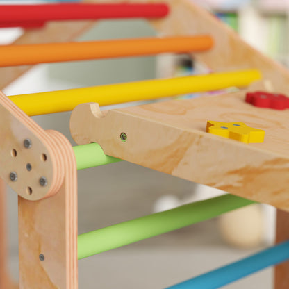 9 in 1 Toddler Climbing Frame with Ramp, Slide, Arch, Ladder, Blackboard for 18-48 Months