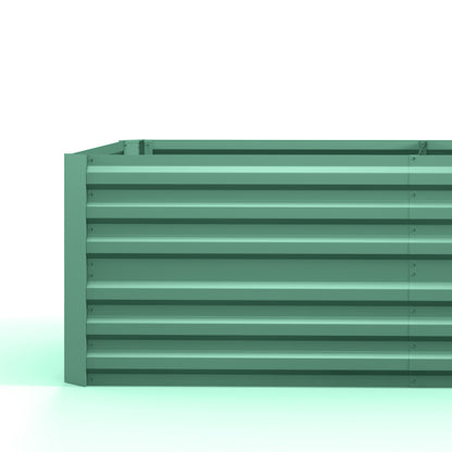 Raised Beds for Garden, Galvanised Steel Outdoor Planters with Multi-reinforced Rods, 180 x 90 x 59 cm, Light Green