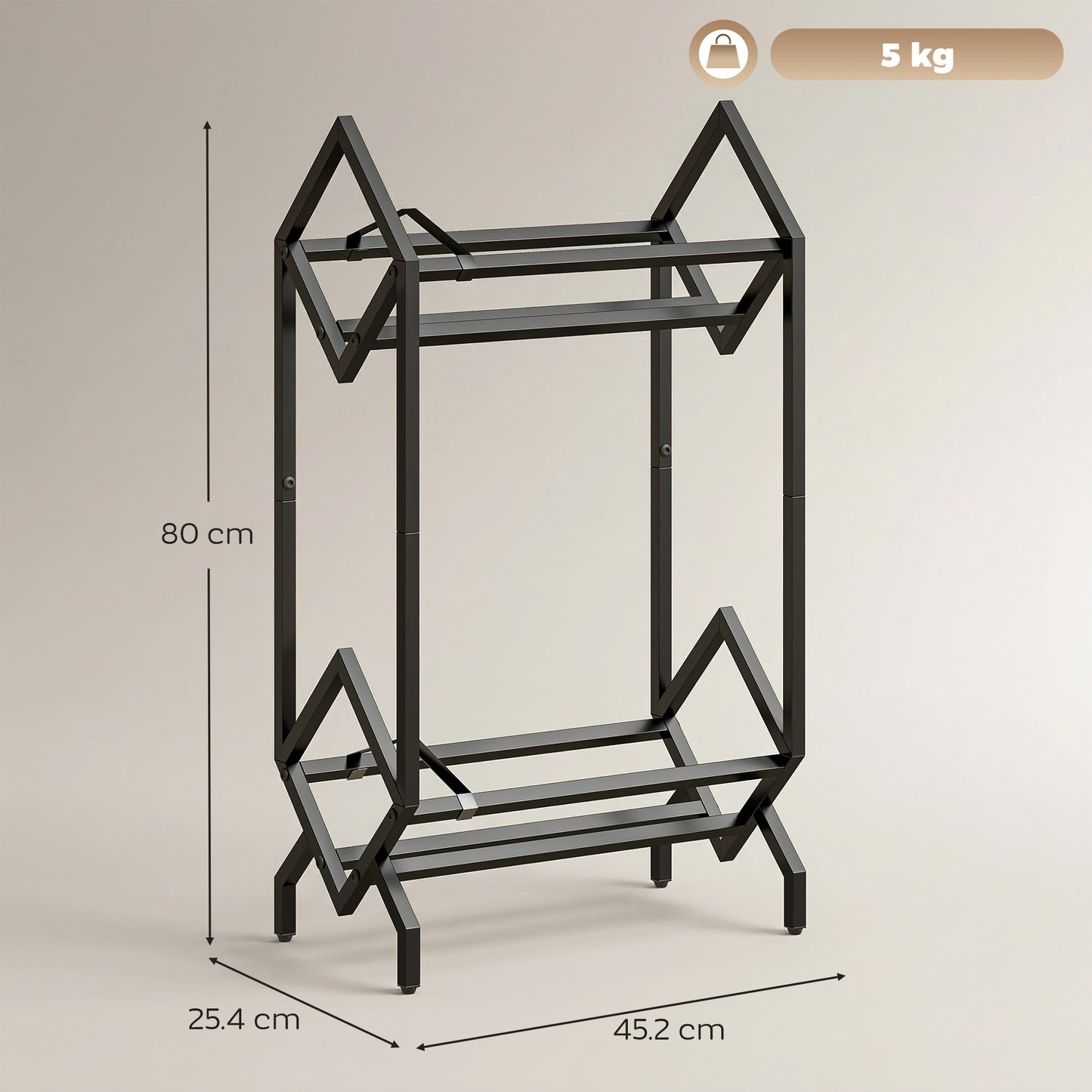 50 CD Storage Rack, 2-Tier Metal CD Storage Unit, Free Standing, Easy to Assemble, Black
