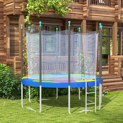 12FT Trampoline Spring Cover, Plastic Trampoline Pad Replacement with Elastic Cord, Waterproof