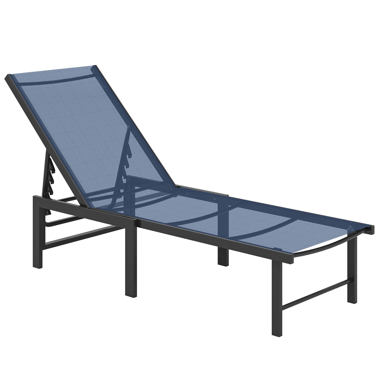 Reclining Sun Lounger - Dark Blue