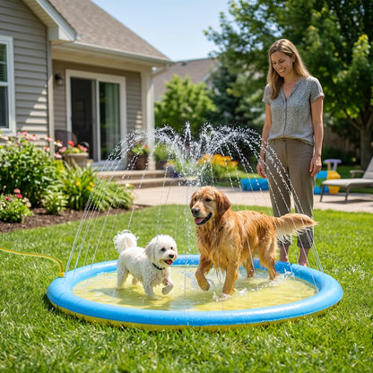 Dog Splash Pad for Pets Dog Bath Pool Water Game
