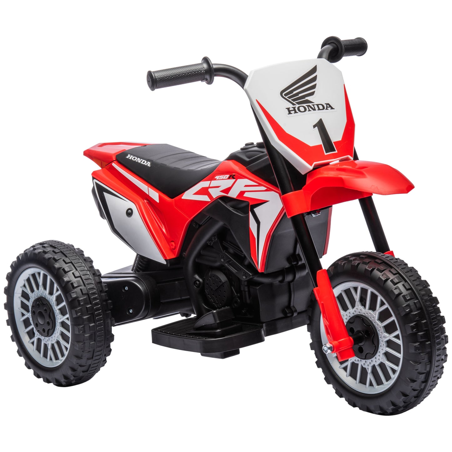 6V Kids Motorbike, Three-Wheel Kids Electric Motorbike with Horn, Startup Sound for Ages 18-36 Months - Red