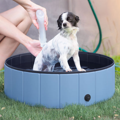 Foldable Dog Pool for Puppies and Ducks, Thickened PVC Dog Paddling Pool Bath Tub Hard Board