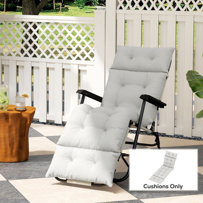 Sun Lounger Cushions Only, 190 x 56 x 10 cm Garden Lounge Chair Cushions, UPF20+ 220gsm Fabric