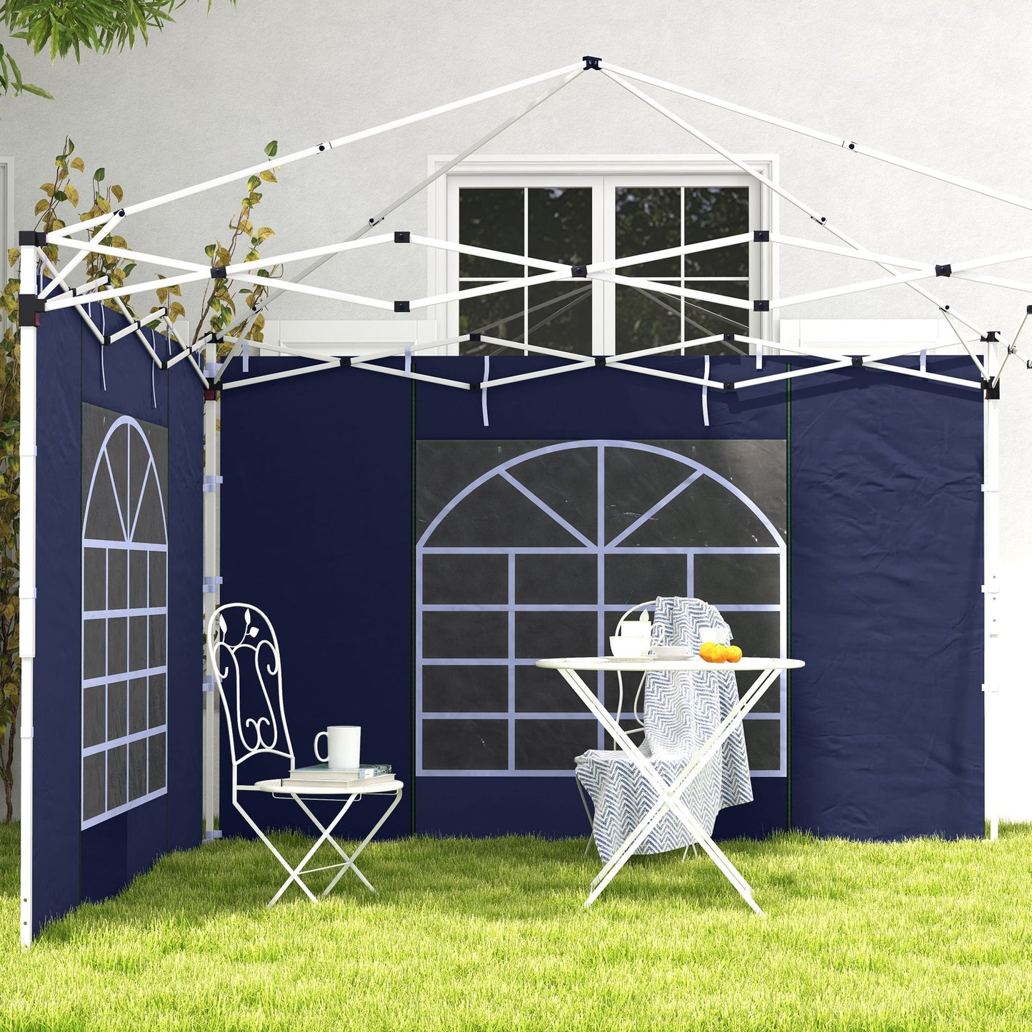 Set of Two 195 x 295cm Replacement Gazebo Side Walls - Blue