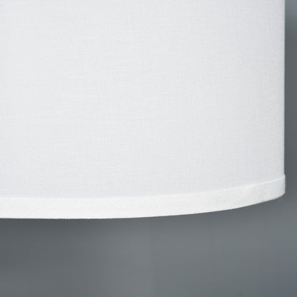 Floor Lamp, Modern Standing Lamp with Linen Lampshade, Round Base for Living Room, Bedroom, Dining Room, 153cm