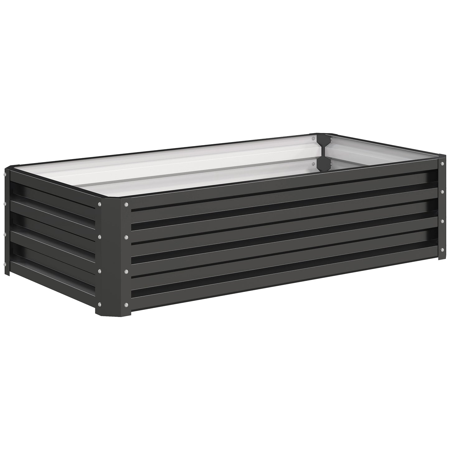 Raised Beds for Garden, Galvanized Outdoor Planters, for Herbs and Vegetables, Use for Patio, Backyard, Balcony, Grey