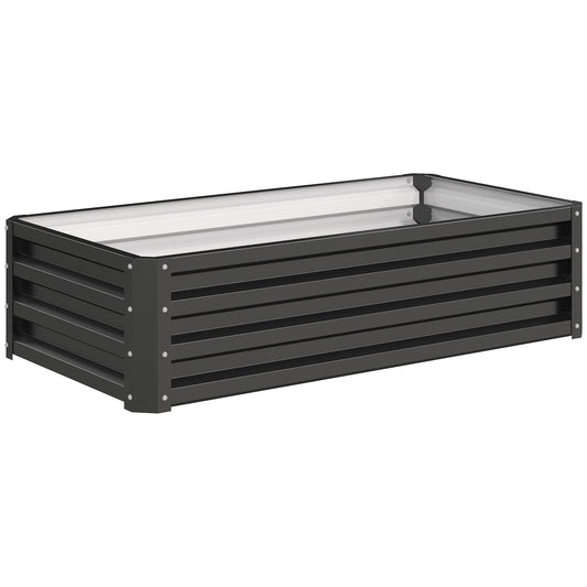 Raised Beds for Garden, Galvanized Outdoor Planters, for Herbs and Vegetables, Use for Patio, Backyard, Balcony, Grey