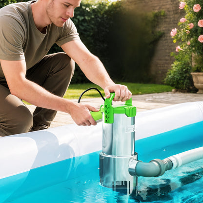 1100W Submersible Water Pump for Dirty/Clean Water, 18500L/H Electric Sump Pump with Float Switch