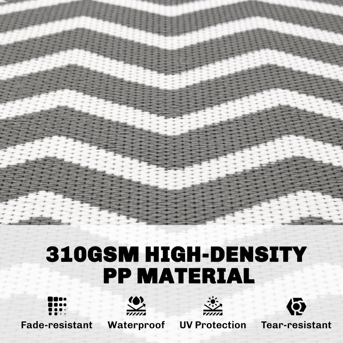 Outdoor Rug Reversible Mat Plastic Straw Rug Portable RV Camping Mat for Garden Deck Picnic Indoor, 121 x 182 cm (4 x 6 ft)