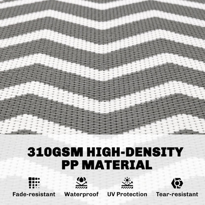 Outdoor Rug Reversible Mat Plastic Straw Rug Portable RV Camping Mat for Garden Deck Picnic Indoor, 121 x 182 cm (4 x 6 ft)