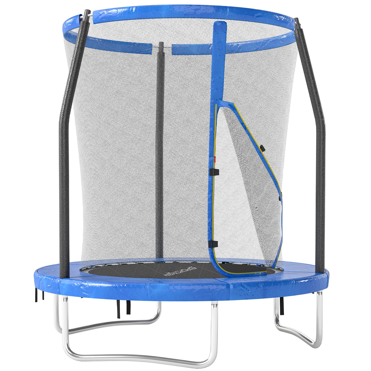 6ft Trampoline with Safety Enclosure Net, Steel Frame Outdoor Trampoline, with Edge, Safety Cover