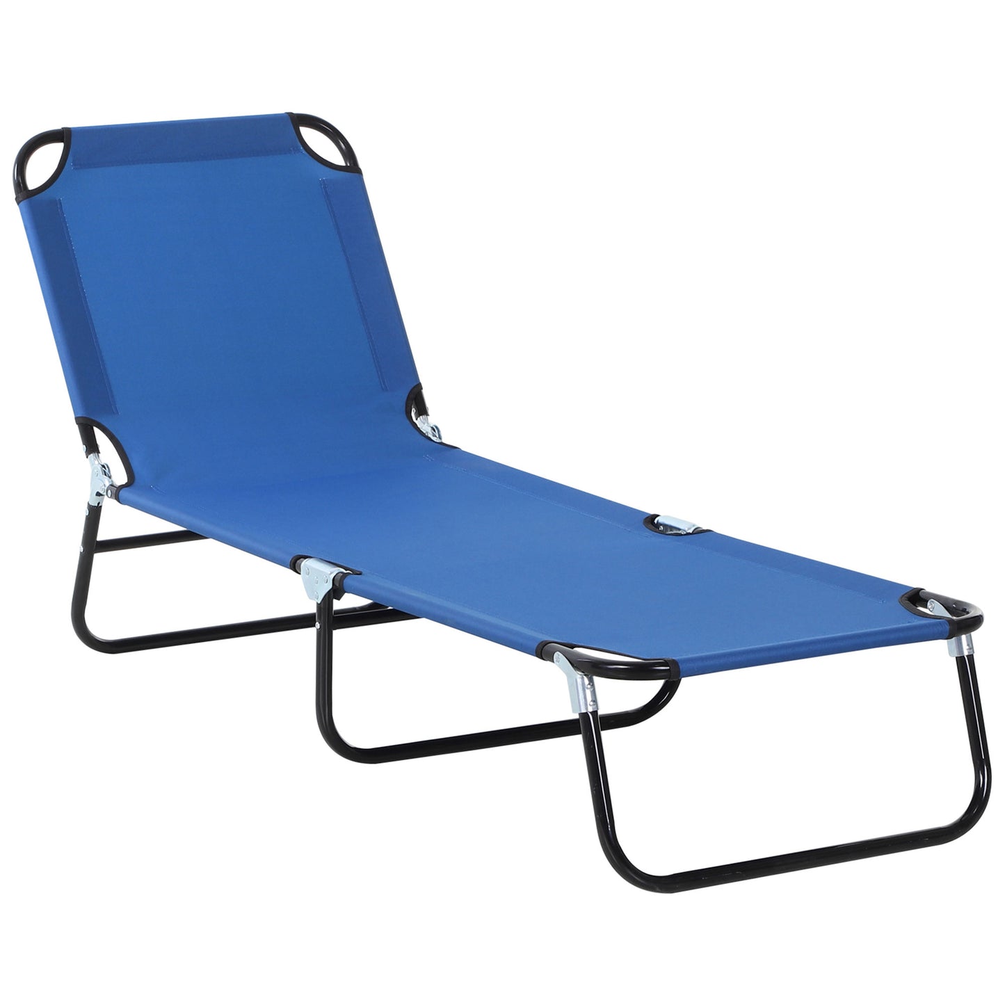 Foldable Sun Lounger with 5-Position Adjustable Backrest