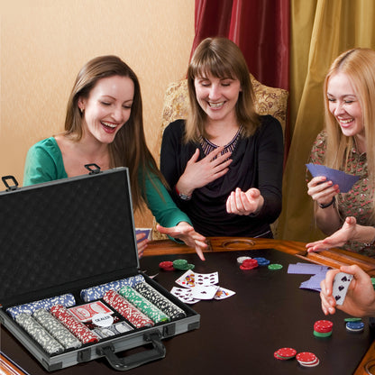 400-Piece Poker Chips Set with Lightweight ABS Case, Casino Texas Holdem Poker Set with Mat, 11.5g Numbered Poker Chips