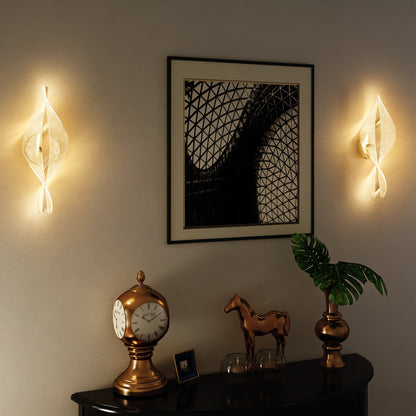 Led Wall Lamp 2 Pack, 13W Modern Indoor Spiral Wall Light, Colour Temperature Adjustable 3000K/4000K/6500K, for Bedroom