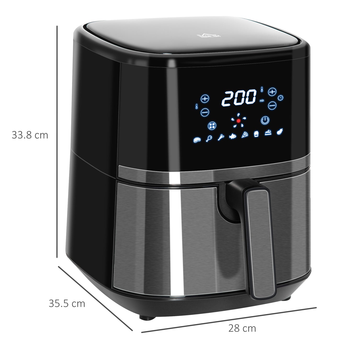 4.5L Air Fryer, 8-in-1 Digital Air Fryer Oven with Rapid Air Circulation, Temp Control & Timer, Non-stick Basket
