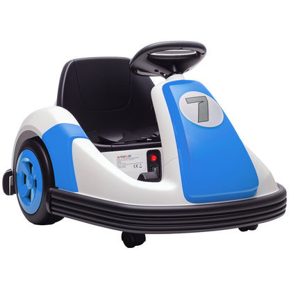 Kids Bumper Car with 360-Degree Rotation, 6V Electric Ride On Car with Music and Horn for 3-8 Years Old, Blue