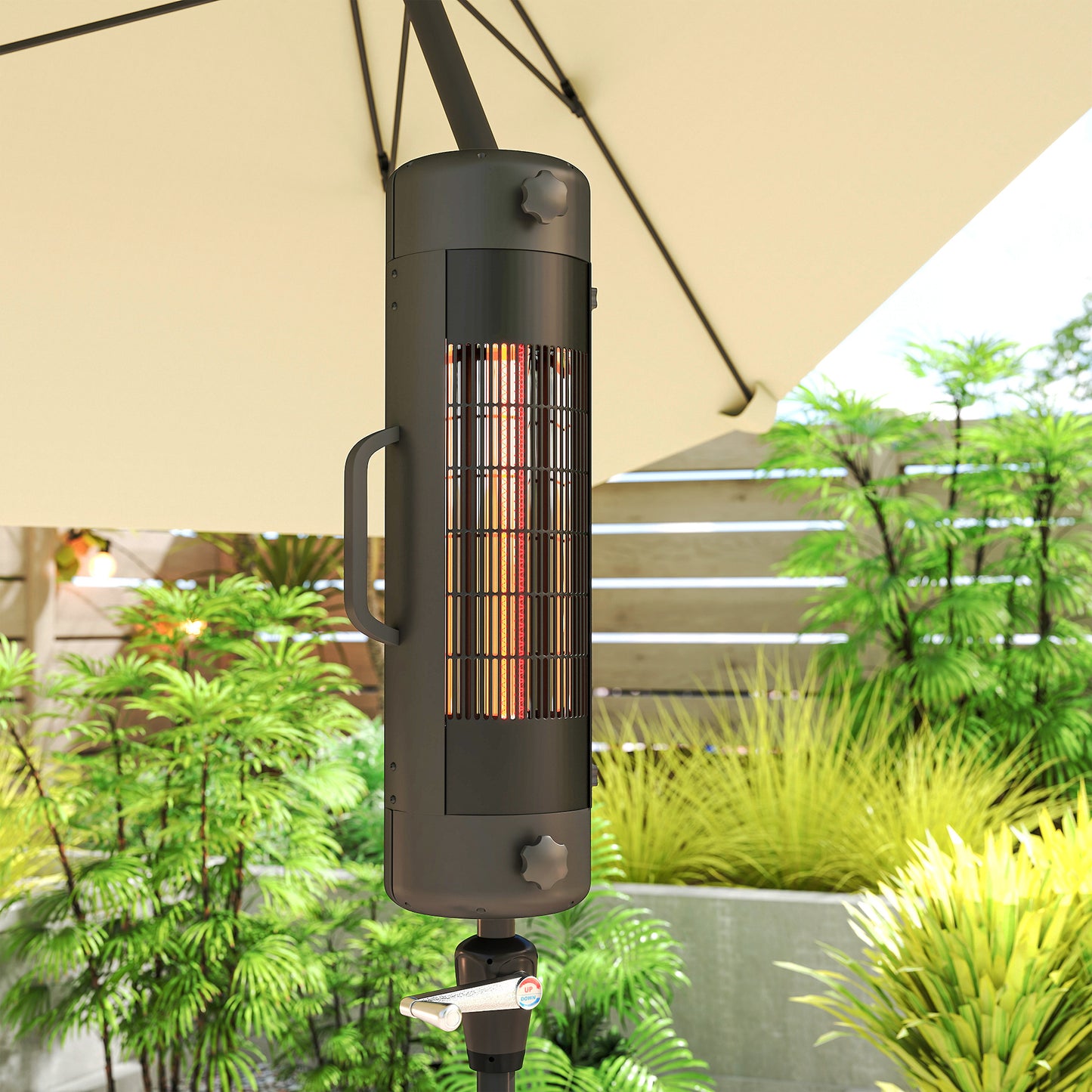 Patio Parasol Heater, Electric Umbrella Mounted Heater for 25-70 mm Poles