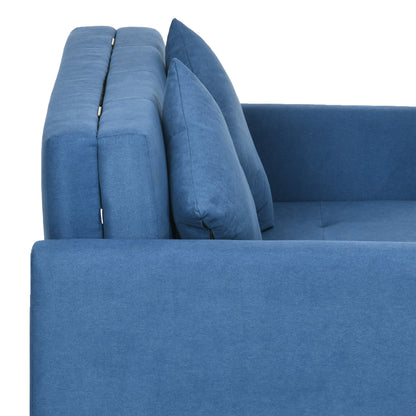 2 Seater Sofa Bed with Hidden Storage, Pull Out Convertible Bed Settee