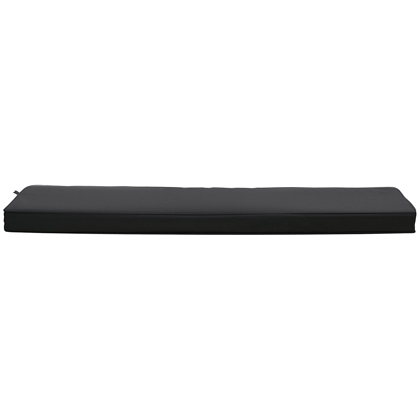 2-Seater Garden Bench Cushion with Ties, Swing Chair Cushion, Replacement Cushion for Outdoor Furniture, 110 x 46 cm, Black
