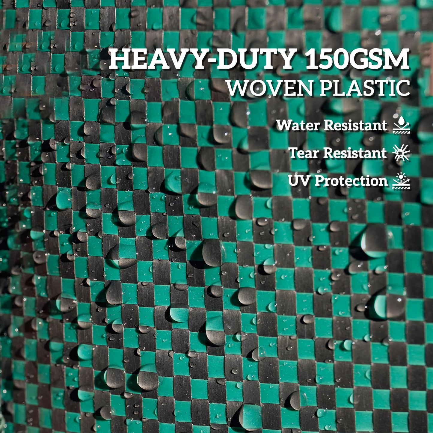 Garden Waste Bags, 272L x 3 Heavy Duty Garden Bags, Foldable and Reusable Waste Sacks with Handles for Loading Leaf, Trash