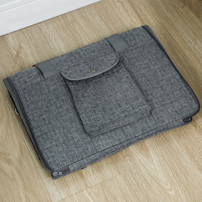 Soft Sided Cat Carrier Bag, Portable Foldable Pet Carrier with Shoulder Strap & Removable Mat for Small Pet Up to 10kg