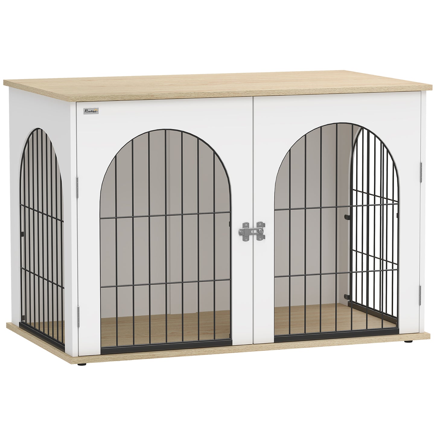 Dog Crate Furniture, Indoor Dog Cage with Double Doors for Large Breeds, Pet Kennel End Side Table