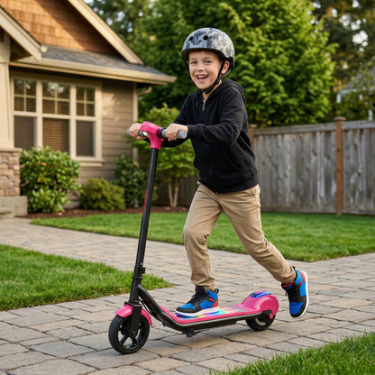 Electric Scooter for Kids, with LED Display, Pink