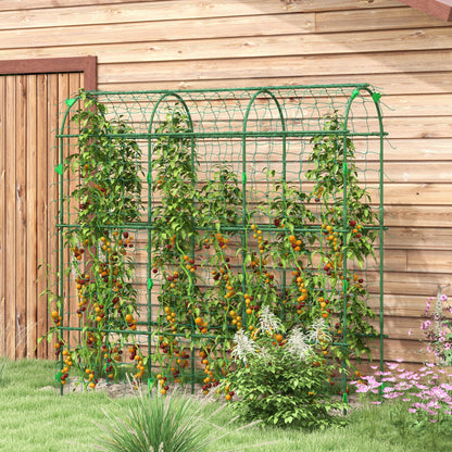 183 cm Tall Metal Garden Trellis, Arch Trellis for Climbing Plants Outdoor with Climbing Net