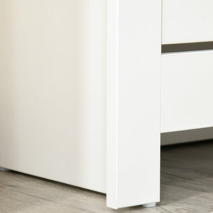 Narrow Shoe Cabinet, Space Saving Shoe Storage Cabinet with 2 Flip Drawers and Adjustable Shelves for 6-12 Pairs of Shoes for