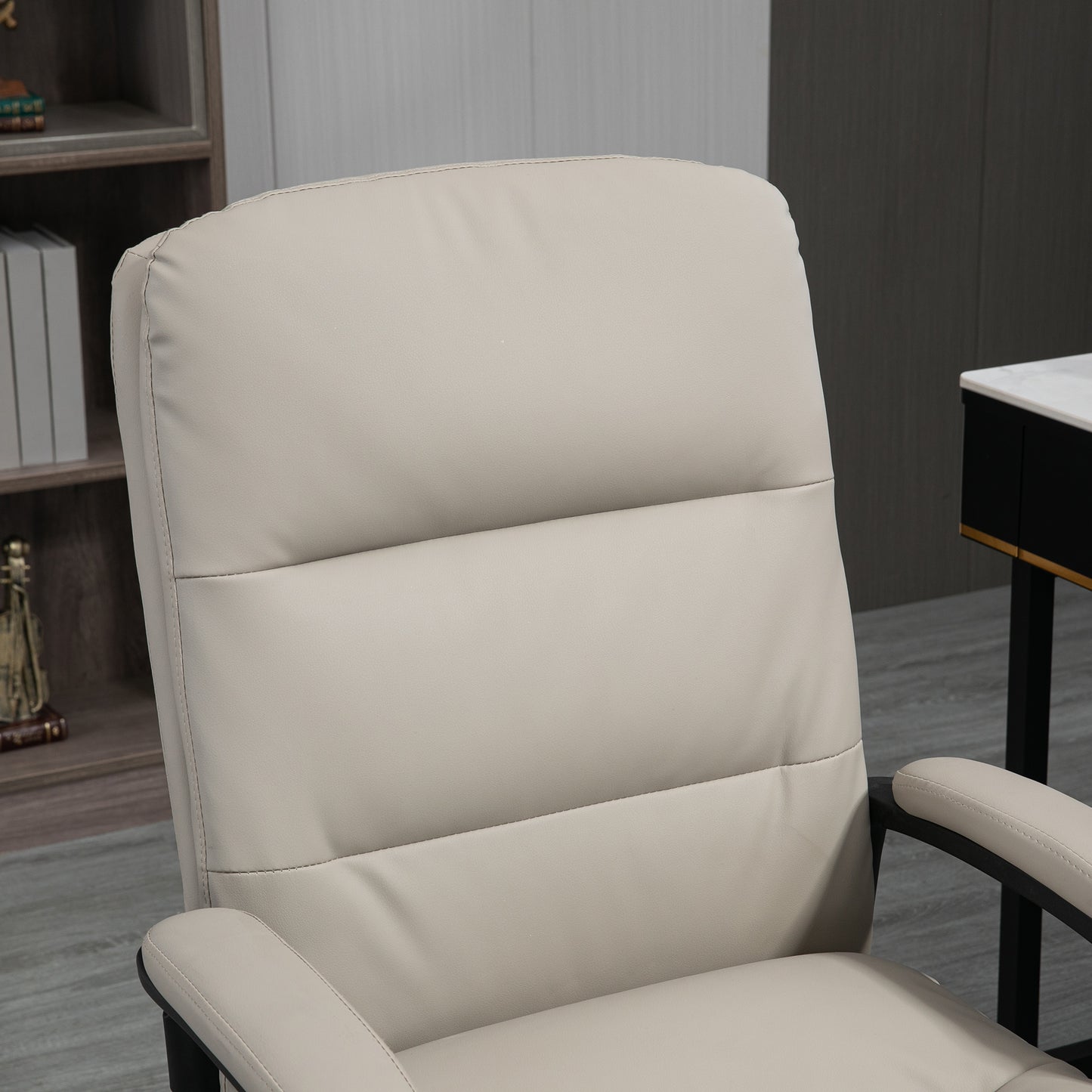 Office Chair, PU Leather Computer Desk Chair Office Chair with Adjustable Height and Swivel Rolling Wheels for Work Study