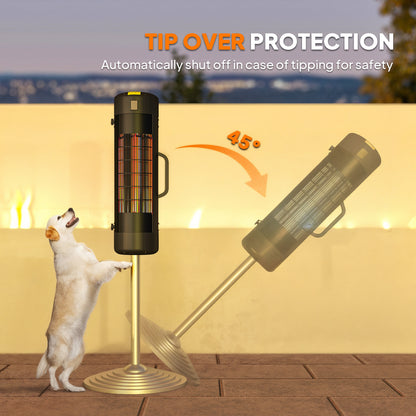 Patio Parasol Heater, Electric Umbrella Mounted Heater for 25-70 mm Poles