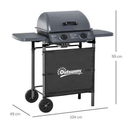 2 x 2.8kW Burner Gas BBQ - Grey