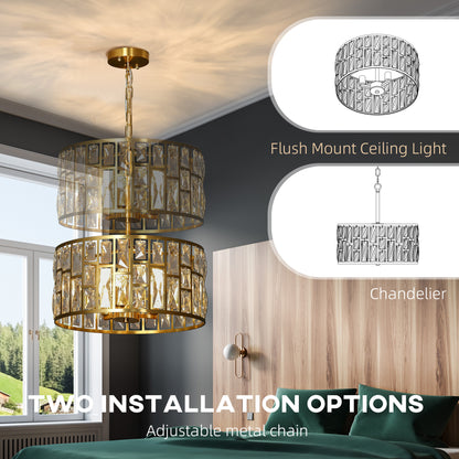 72 Glass Crystallite Chandelier - Gold-Tone