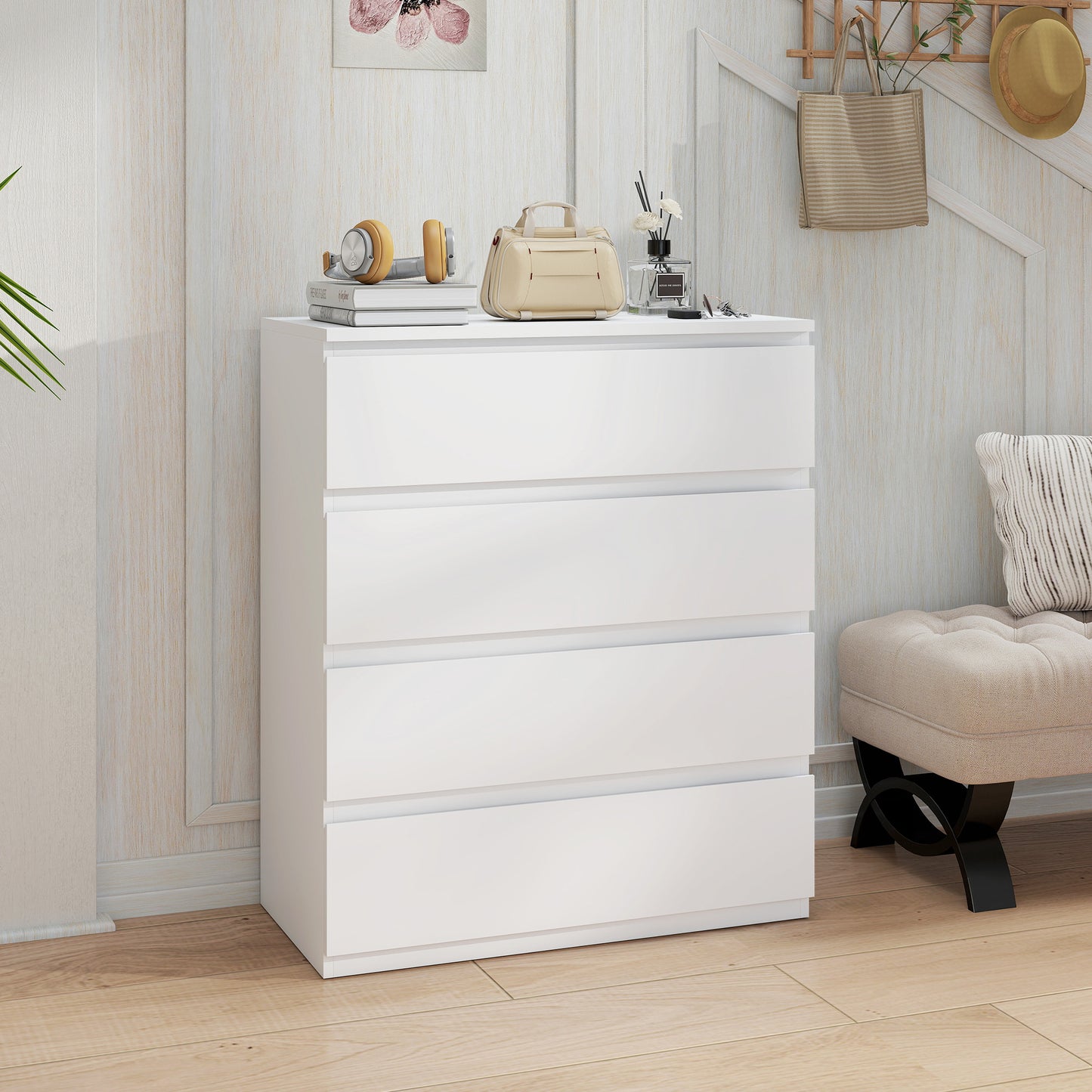 Chest of Four Drawers - White