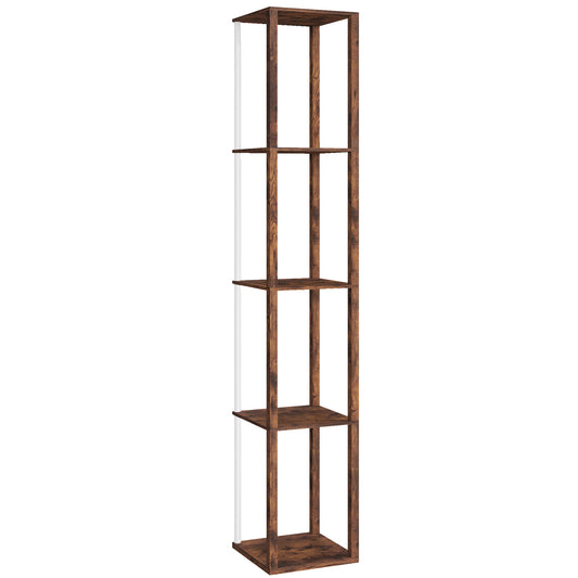 RGB LED Floor Lamp with Shelves, Modern Dimmable Standing Lamp with Remote Control