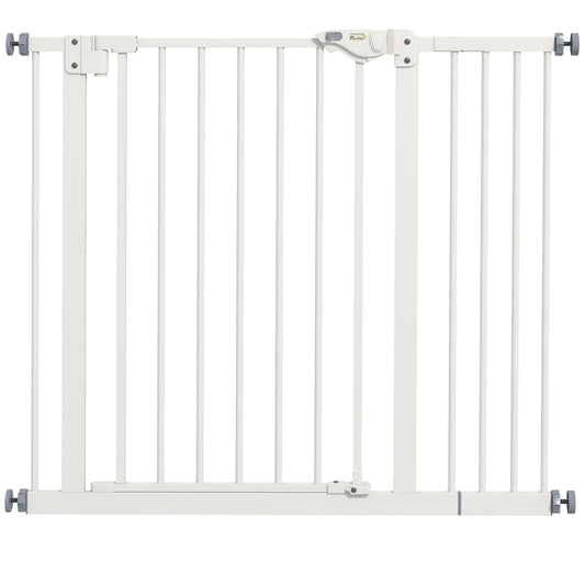 Adjustable Safety Gate w/ One Extensions, Four Adjustable Screws, White